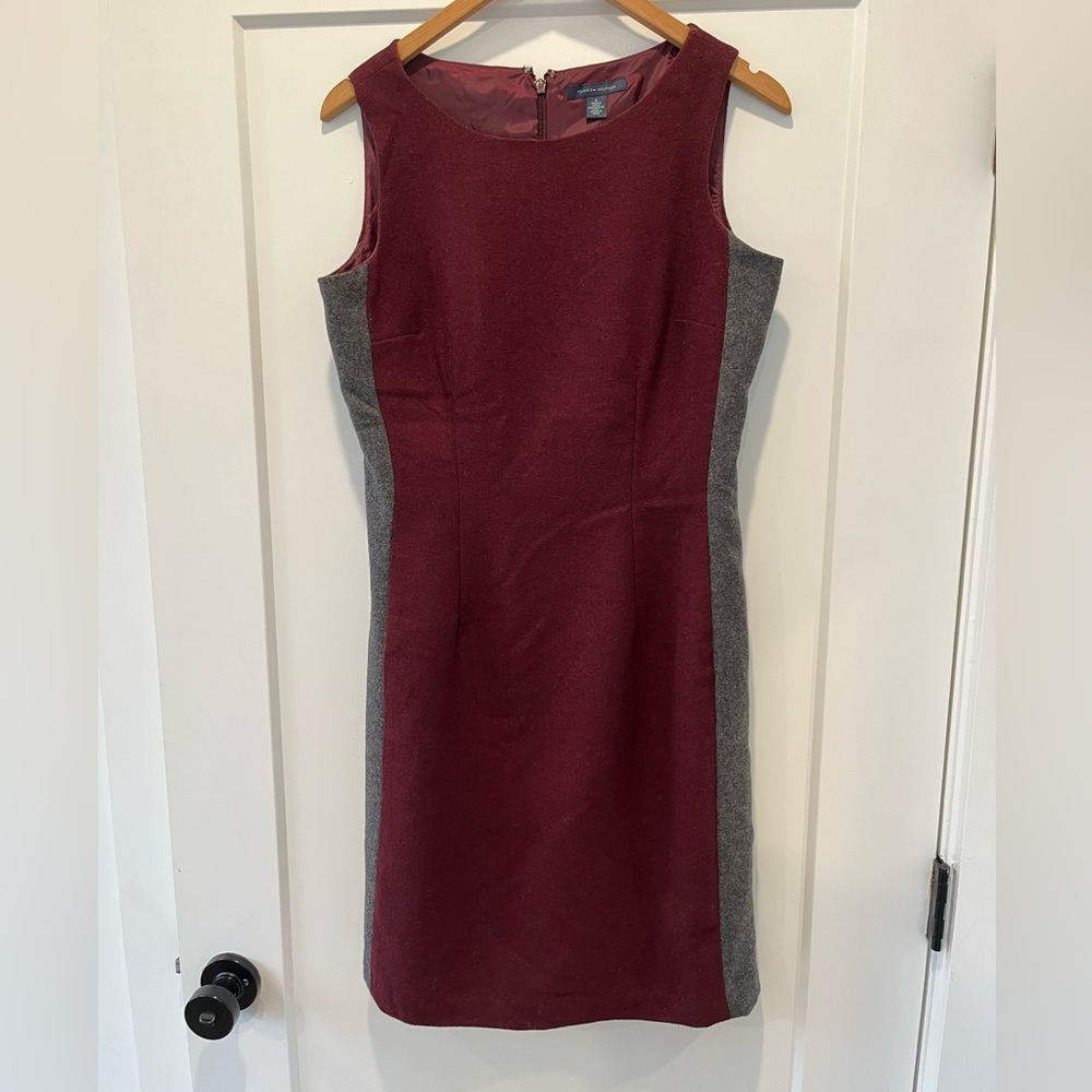 Burgundy grey Tommy Hilfiger Wool dress